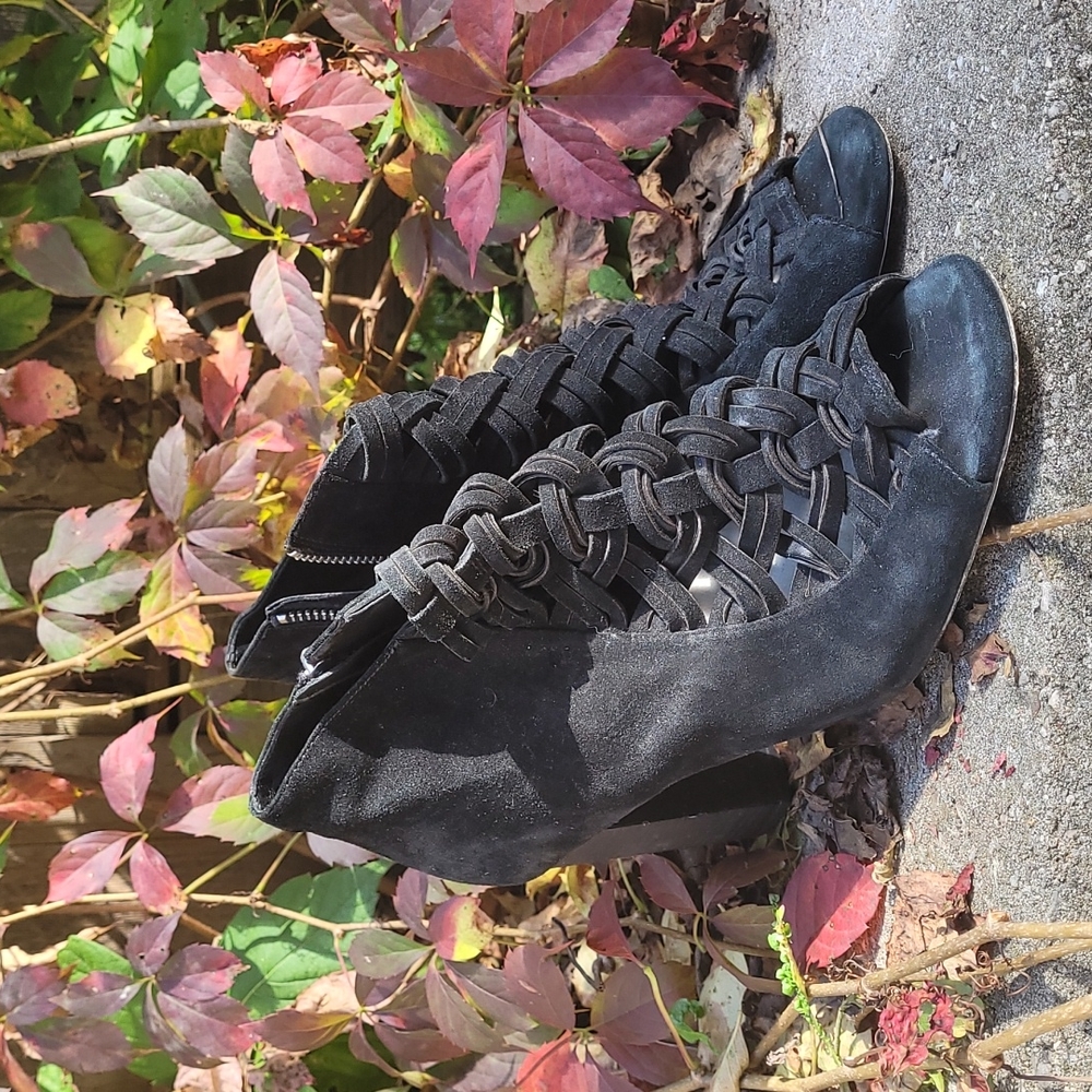 Micheal kors open toe booties